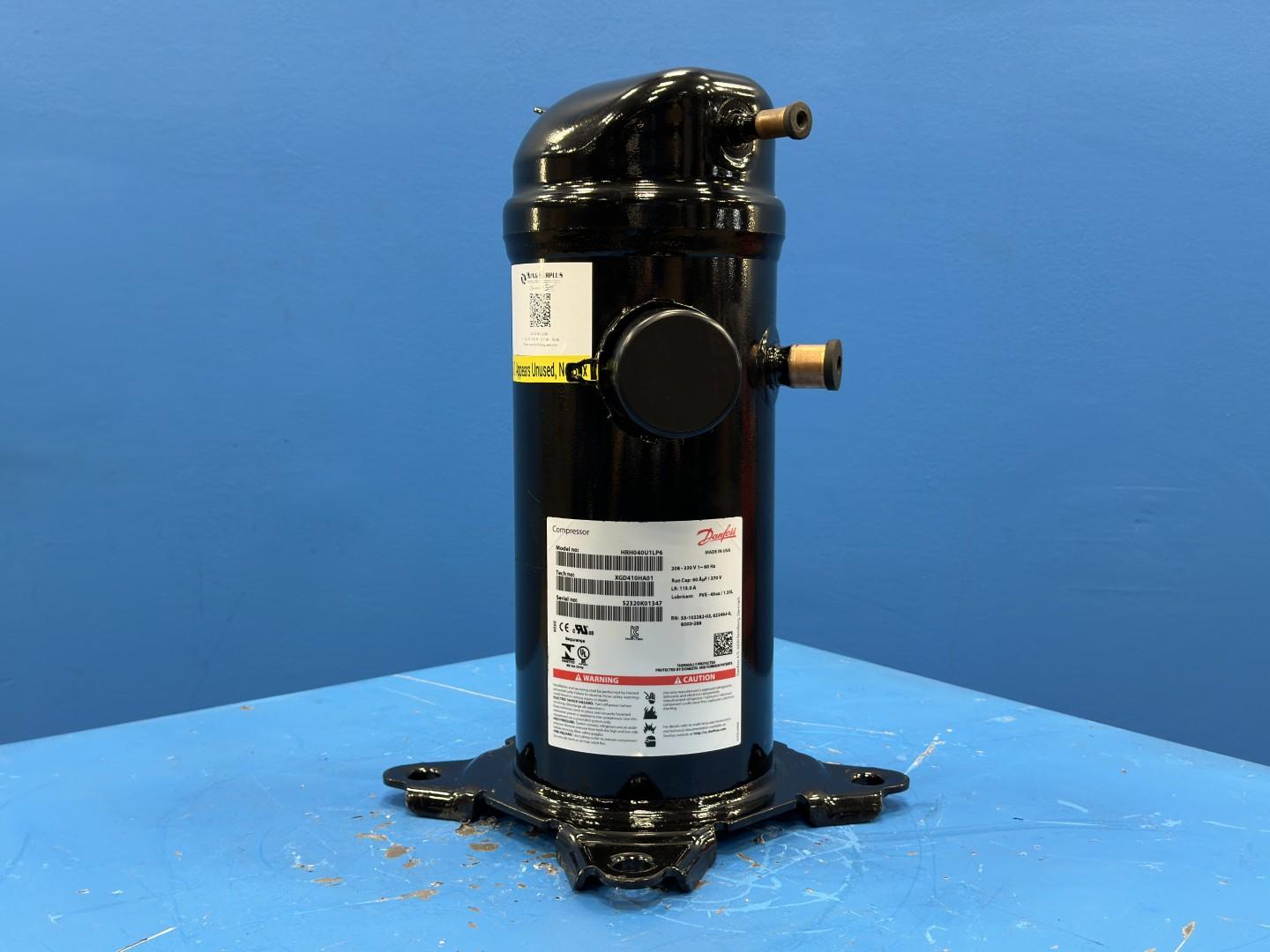 Danfoss Scroll Compressor 3.3 Ton 40,000 BTU HRH040U1LP6 208-230V 1 Phase R410A