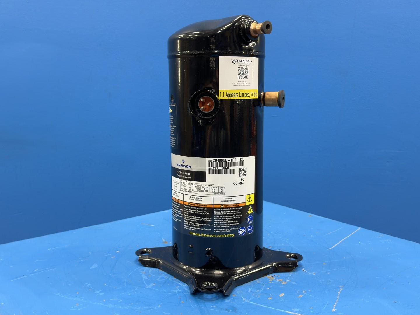 Copeland Scroll Compressor 4 Ton 48,000 BTU ZR48K5E-TFD-130 460V 3 Phase R22
