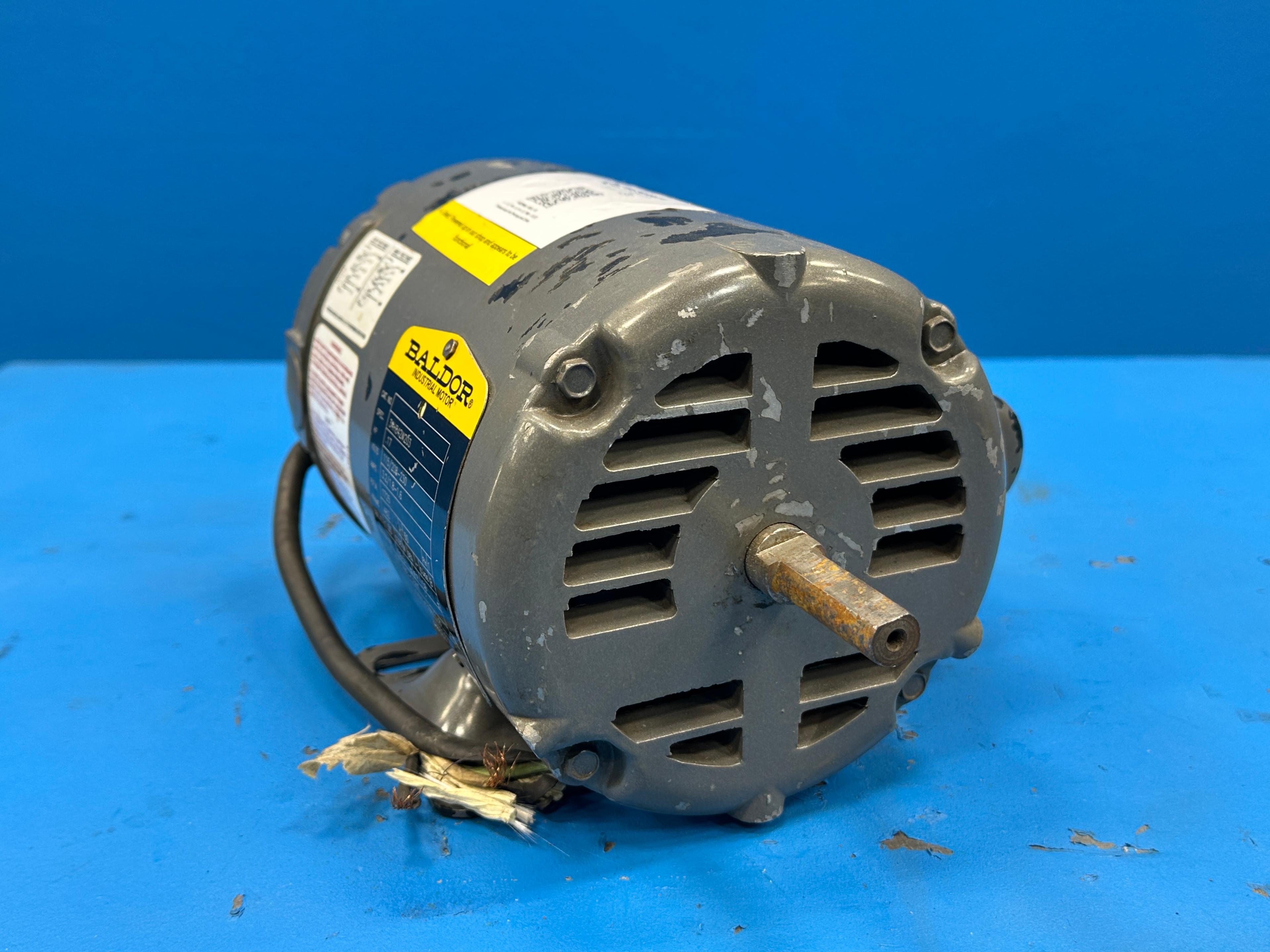 Baldor 1/6 HP Single Phase Motor 1725 RPM 48 Frame ODP 115/208-230V 34H842W203