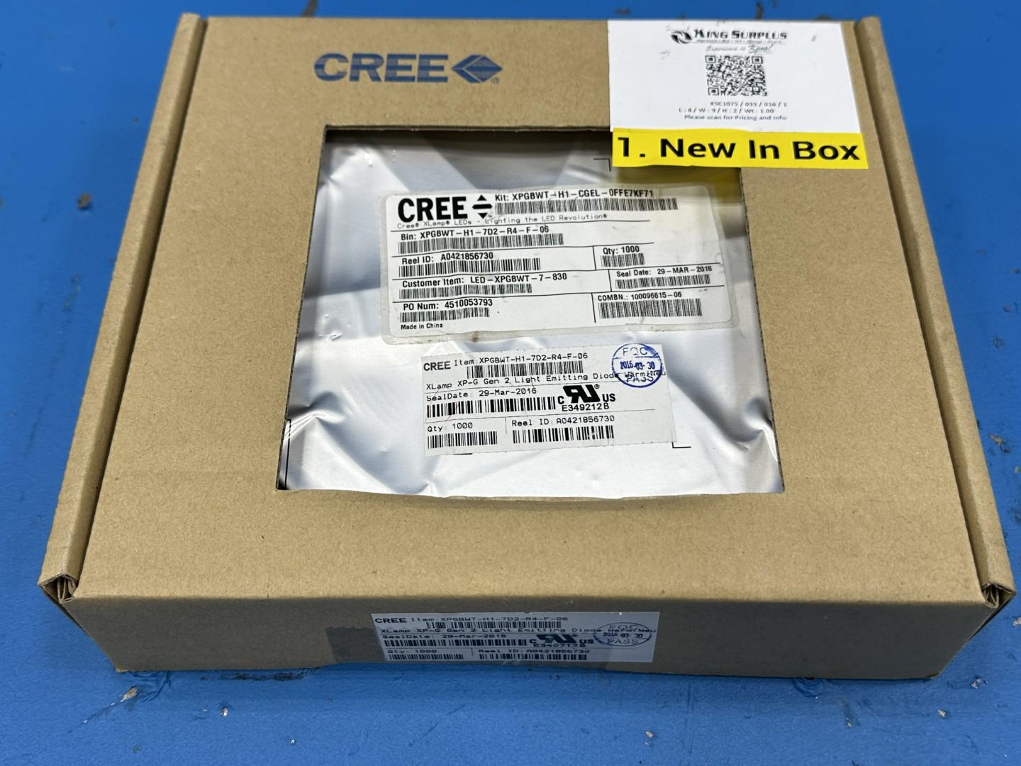 Cree XPGBWT-H1-7D2-R4-F-06 XLamp XP-G2 LED Reel 1000pc 3000K