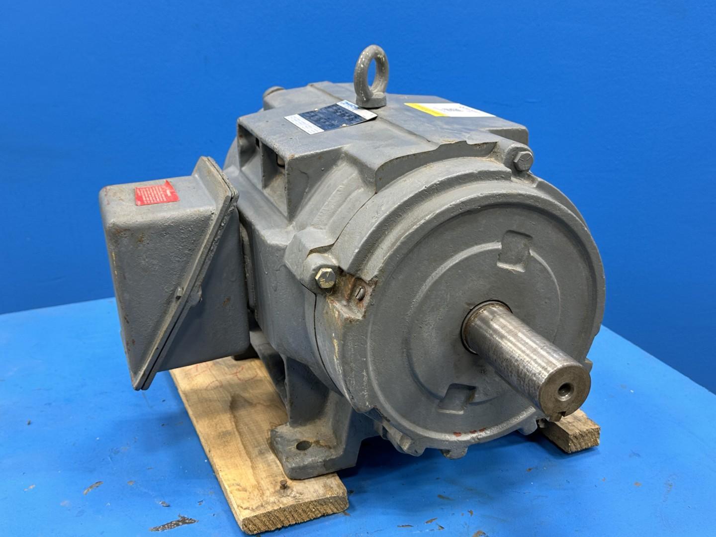 20 HP Electric Motor, Marathon Electric 1750 RPM 230/460V 3 Phase 256T Frame Design B, ZL V256TTDC7026BA S / H128