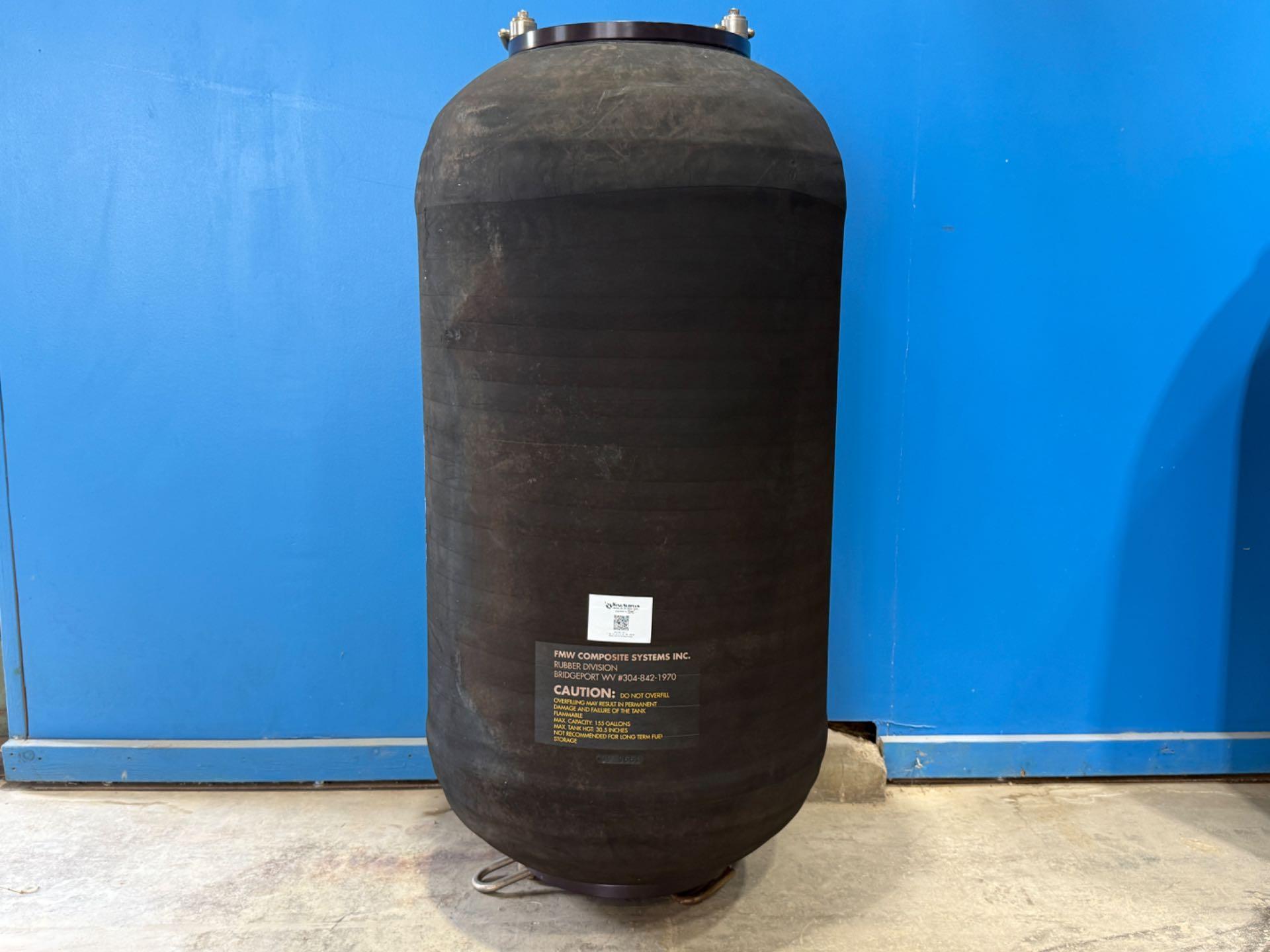 FMW 155 Gallon Collapsible Rubber Blivet Fabric Fuel Tank