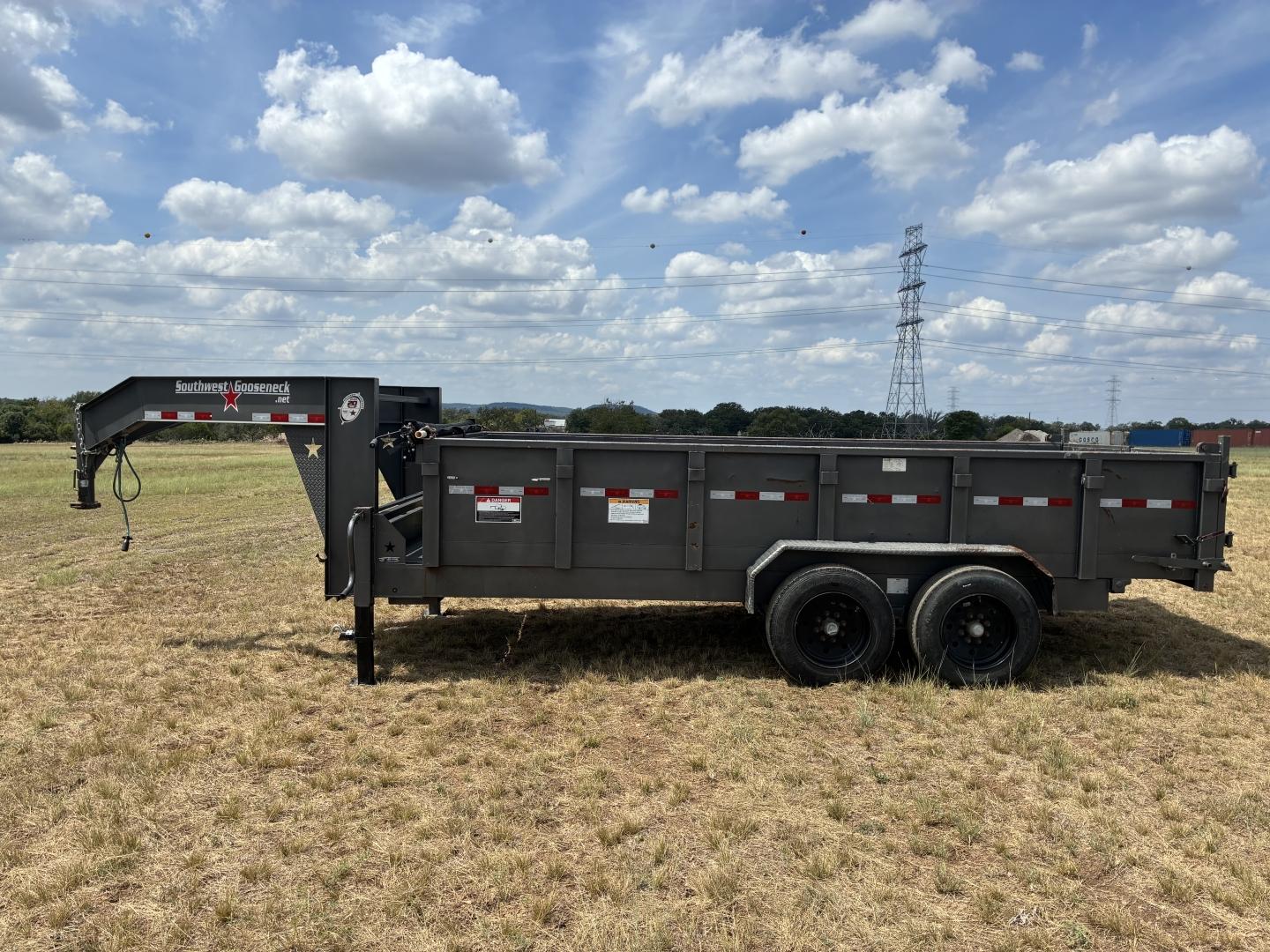 16' x 83" Gooseneck Dump Trailer 16,000 lb GVWR Tandem Axle 24" Sides w/ Tarp – 2021 Southwest Gooseneck G1683DBSI-16/2