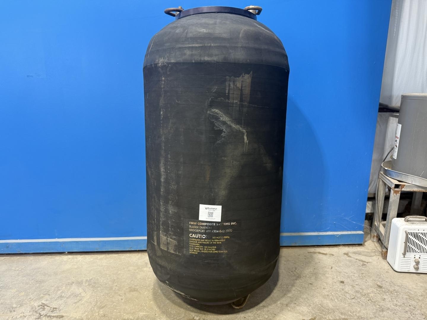 FMW 155 Gallon Collapsible Rubber Blivet Fabric Fuel Tank