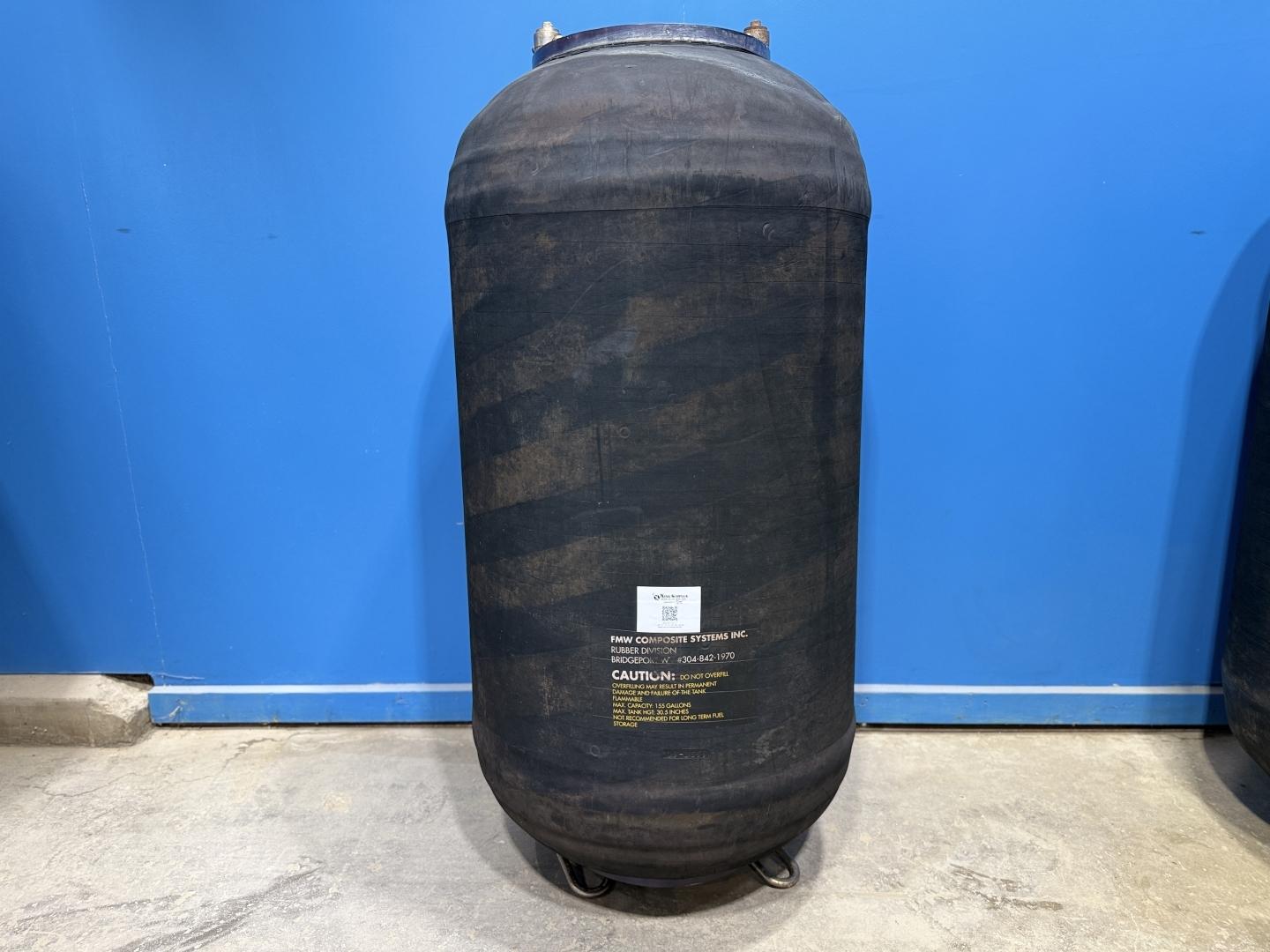 FMW 155 Gallon Collapsible Rubber Blivet Fabric Fuel Tank