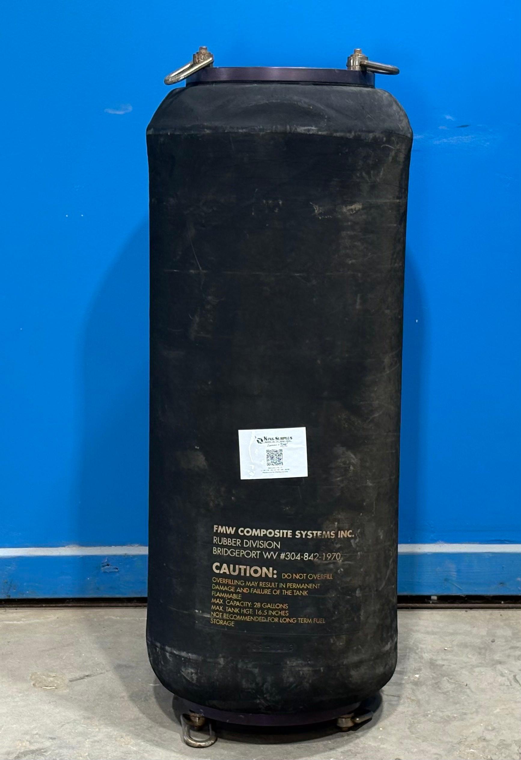 FMW 28 Gallon Rubber Collapsible Fabric Blivet Fuel Tank