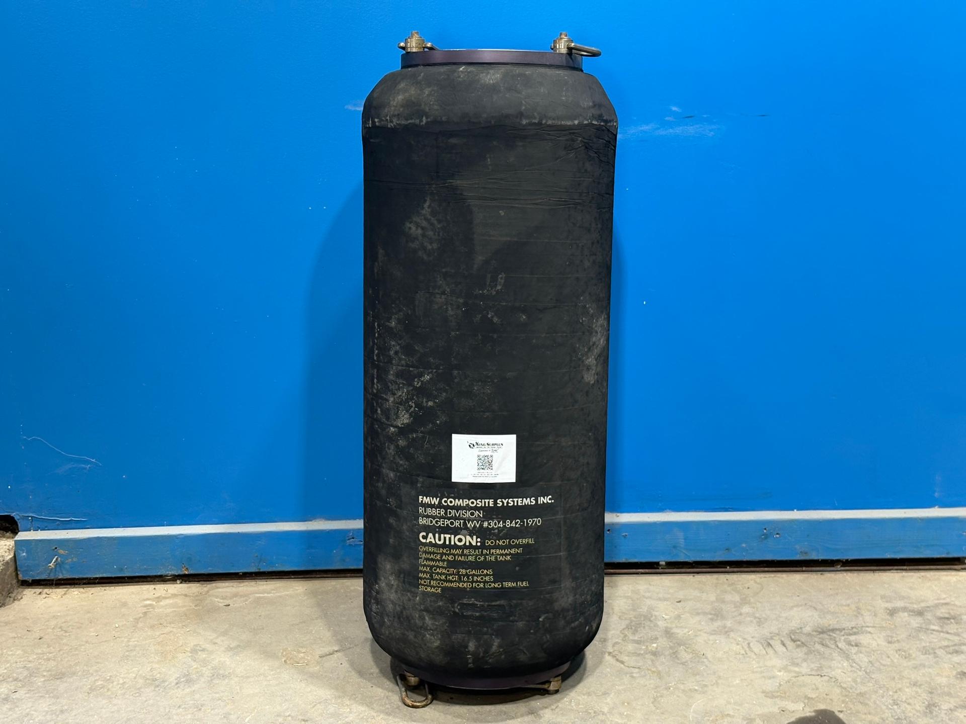 FMW 28 Gallon Rubber Collapsible Fabric Blivet Fuel Tank