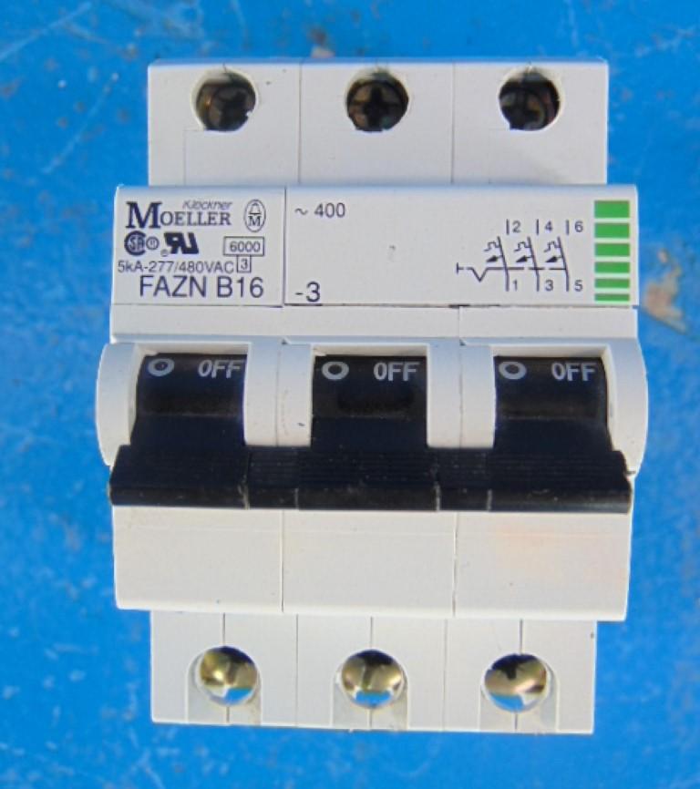 Moeller FAZN B16 3 Circuit Breaker 277/480V