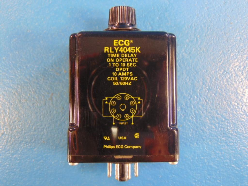 Philips ECG 4045K TIME DELAY RELAY 10AMP 120V 50/60HZ
