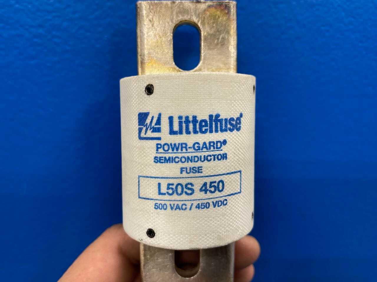 450 Amp Semiconductor Fuse 500V Littelfuse POWR-GARD L50S-450