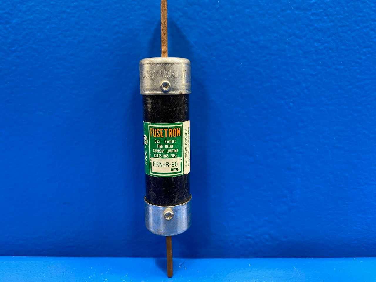 90 Amp Class RK5 Dual-Element Time Delay Fuse 250V Bussmann Fusetron FRN-R-90