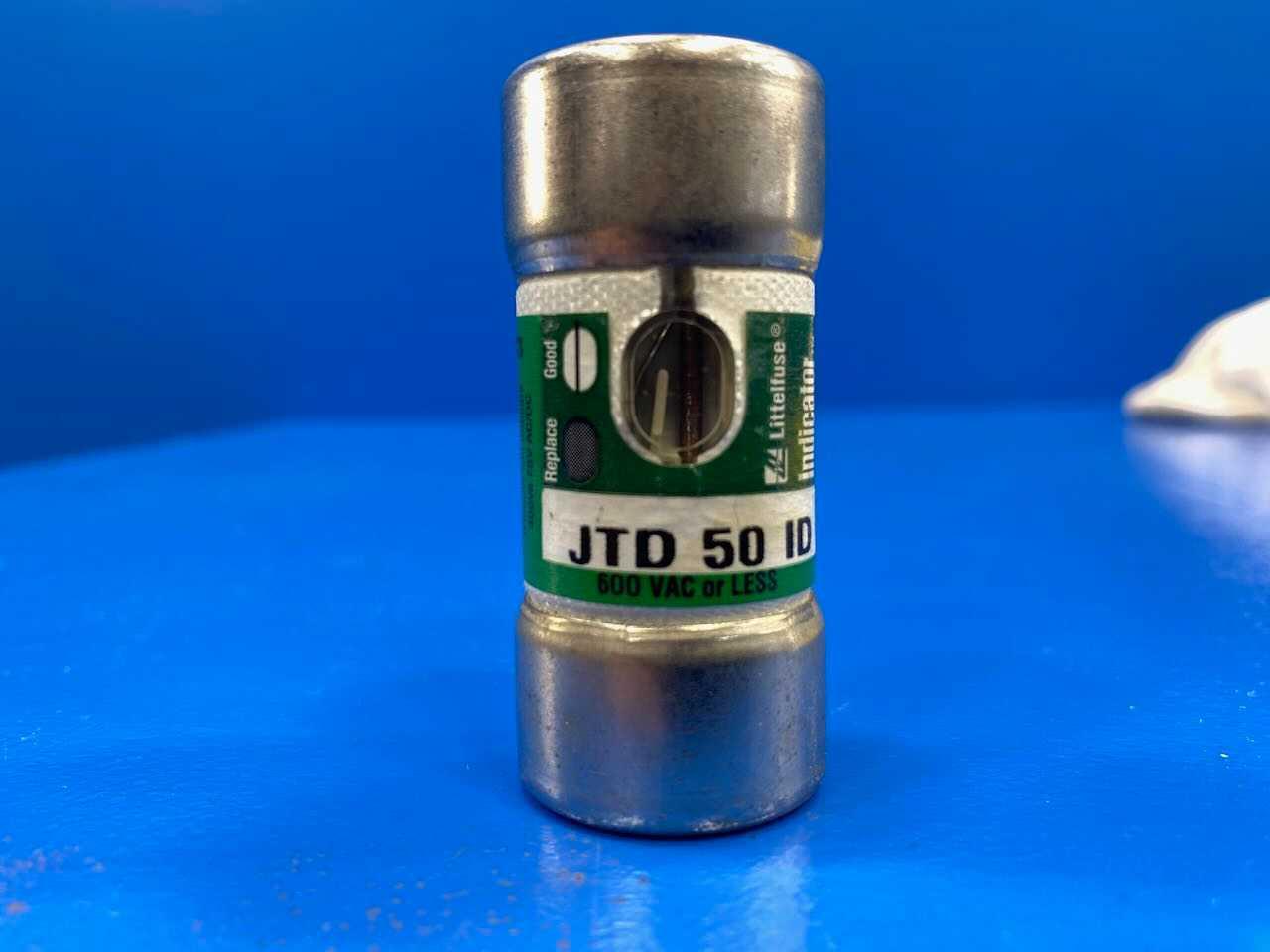 50 Amp Class J Time Delay Fuse 600V Littelfuse POWR-GARD JTD-50-ID
