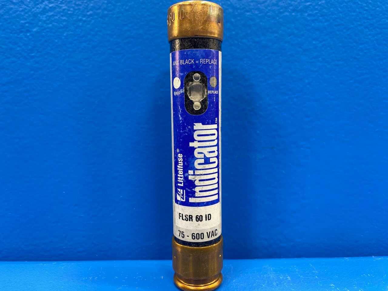 60 Amp Class RK5 Dual-Element Time Delay Fuse 600V Littelfuse POWR-GARD Slo-Blo FLSR-60-ID