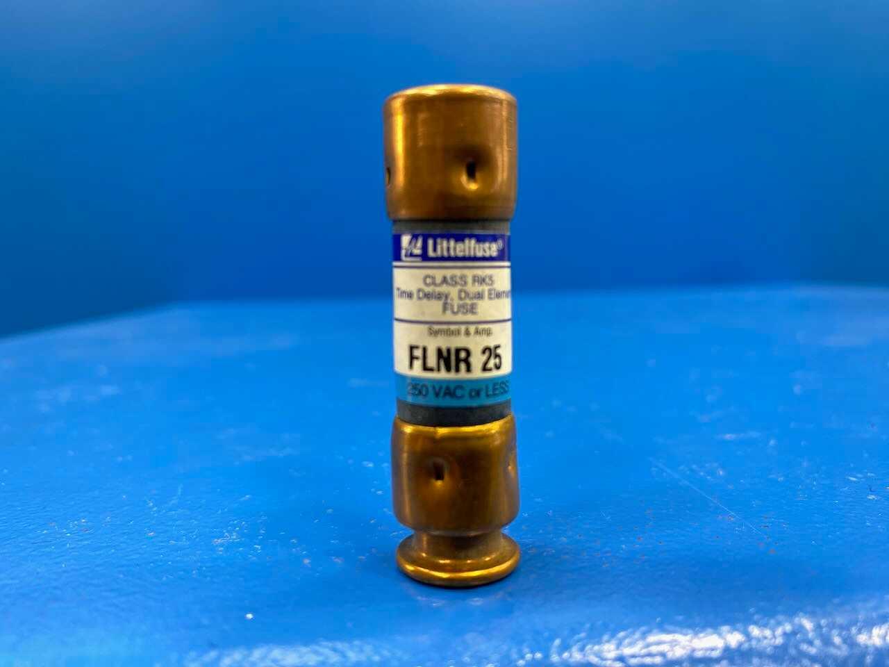 25 Amp Class RK5 Dual-Element Time Delay Fuse 250V Littelfuse POWR-GARD Slo-Blo FLNR-25