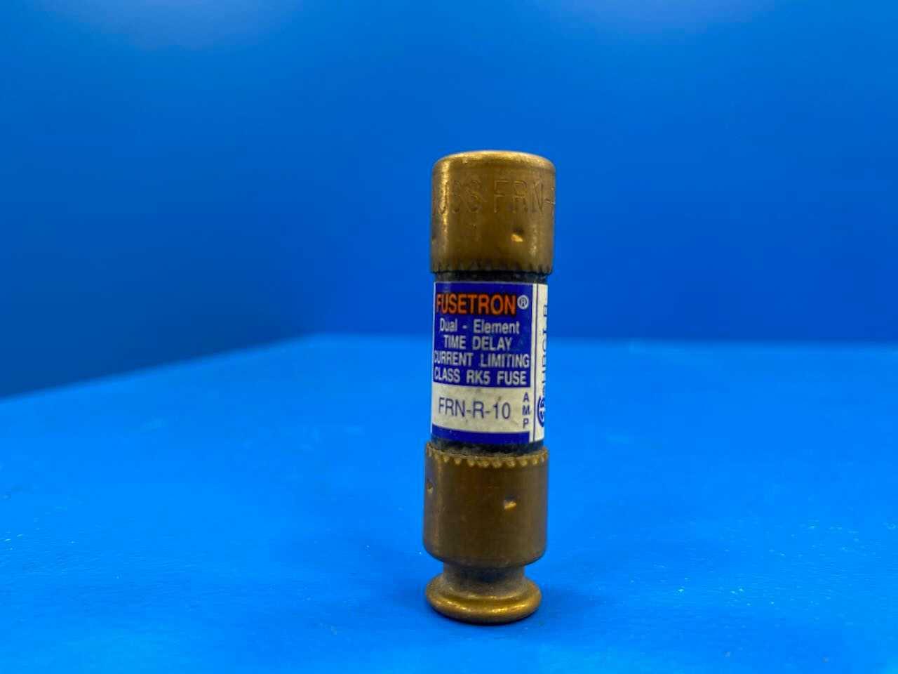 10 Amp Class RK5 Dual-Element Time Delay Fuse 250V Bussmann Fusetron FRN-R-10