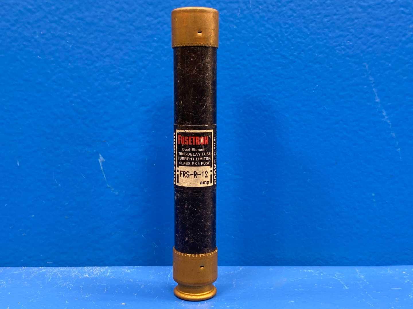 12 Amp Class RK5 Dual-Element Time Delay Fuse 600V Bussmann Fusetron FRS-R-12
