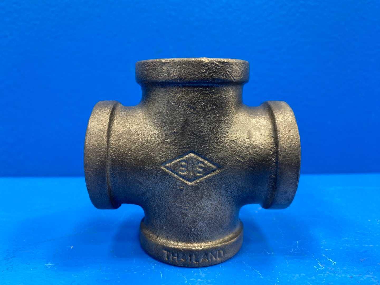 1" NPSC 150 lb Galvanized Malleable Iron Pipe Cross (Domestic) (66981)		