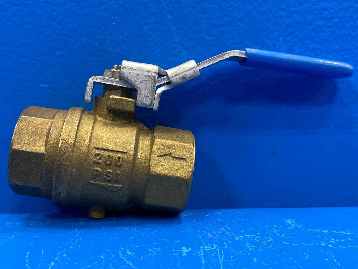 1" Lockable Vented Ball Valve RuB S93F41 Brass Full Port FNPT 200 PSI Air Lockout