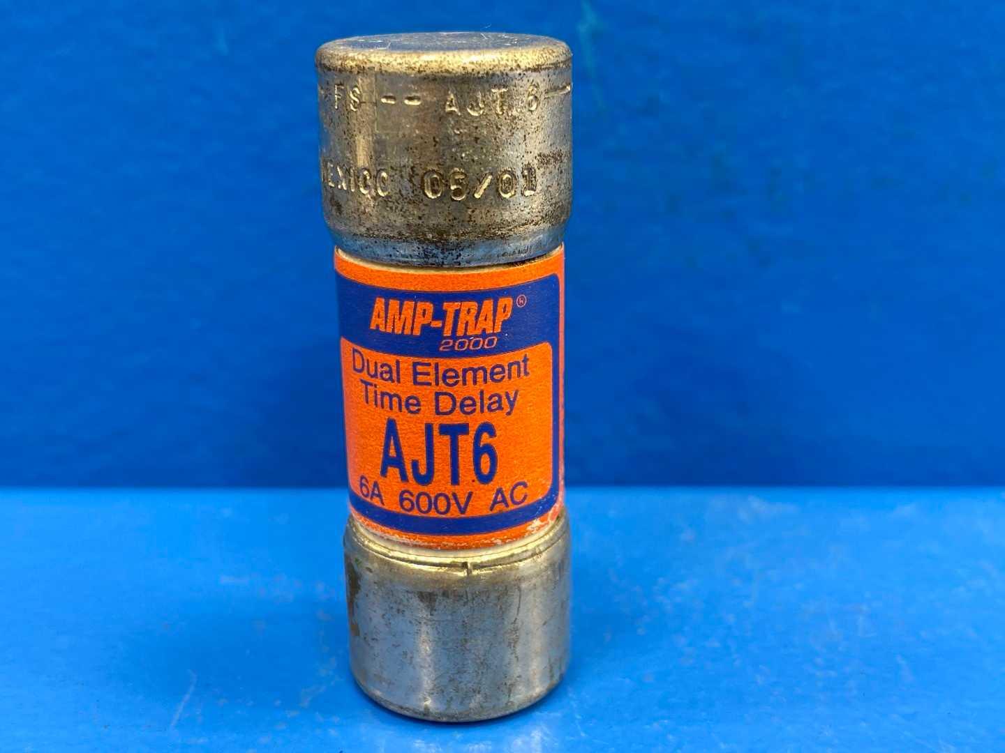 6 Amp Class J Time Delay Fuse 600V Mersen Amp-Trap 2000 AJT-6