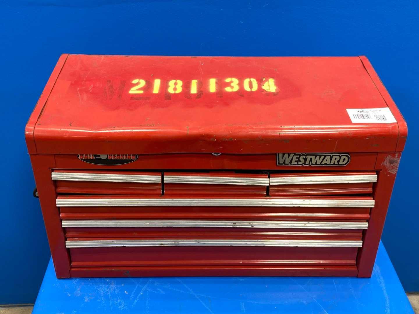 Westward Large Red Toolbox (The top is locked) (The is locked)