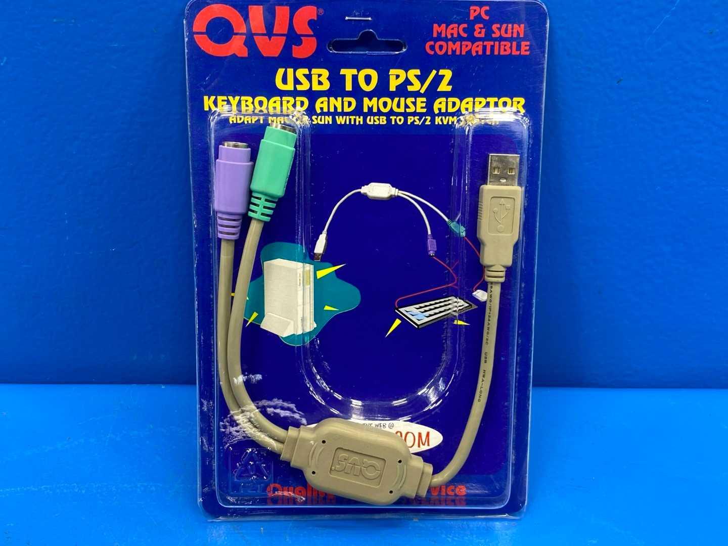 QVS USB-PS2Y Usb to PS/2 Keyboard and Mouse Adapter