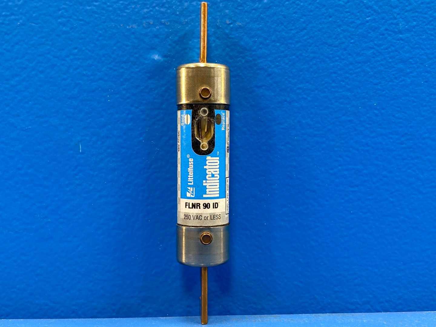 90 Amp Class RK5 Dual-Element Time Delay Fuse 250V Littelfuse POWR-GARD Slo-Blo FLNR-90-ID
