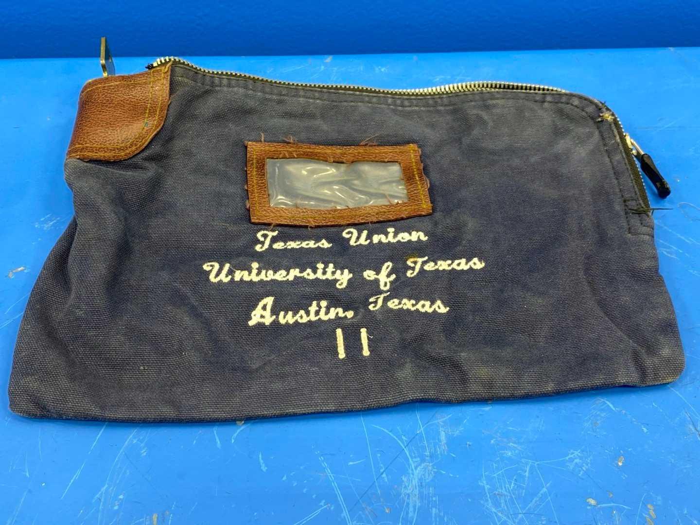 Rifkin Safety SacX Vintage University of Texas Bank Bag w/ Arcolock 8"x11" (Blue)