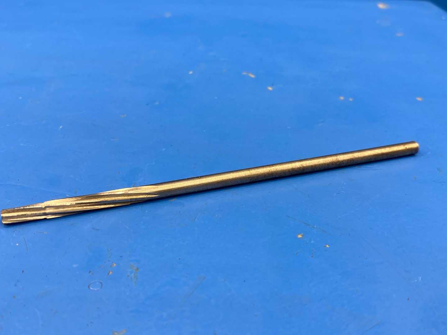 HSS Reamer .2205" Diameter x 6" Long, Spiral Flute, Used Machine Reamer