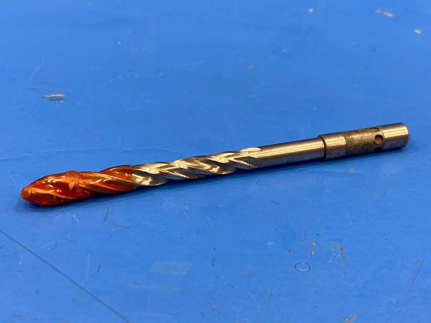 HSS Piloted Drill Reamer .247" w/ Coolant Holes, TiAlN Coated x 4-1/2" Aircraft Tooling, Used