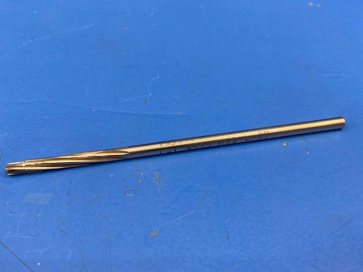 HSS Chucking Reamer .166" Straight Flute x 5" Long, Used, Cleveland #536