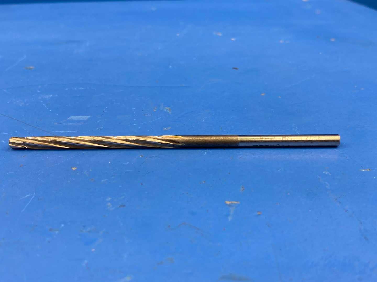 HSS Piloted Chucking Reamer .1981" x .1845 Pilot, Spiral Flute 5" Long USA Aviation Reamer