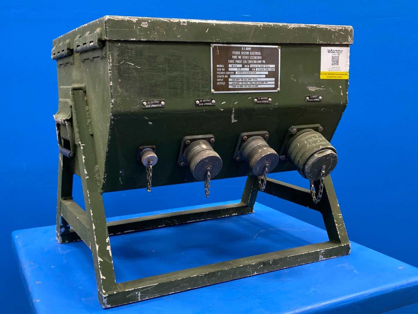 Lex M100 120V; 208V 3 U.S. Army three-phase electrical feeder system distribution box