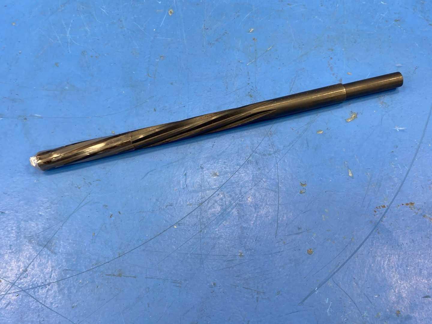 HSS Chucking Reamer 29/64" .4531 TiN Coated x 8" Long, Cleveland, Appears Unused