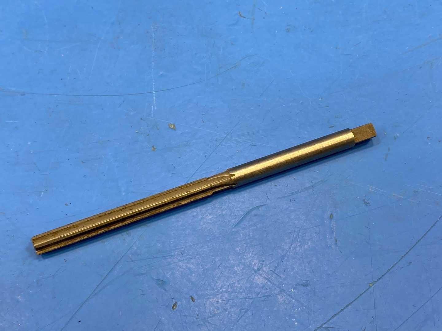 HSS Hand Reamer 7/32" .2188 Square Shank x 3-3/4" Long, M.R.T. Co., Used