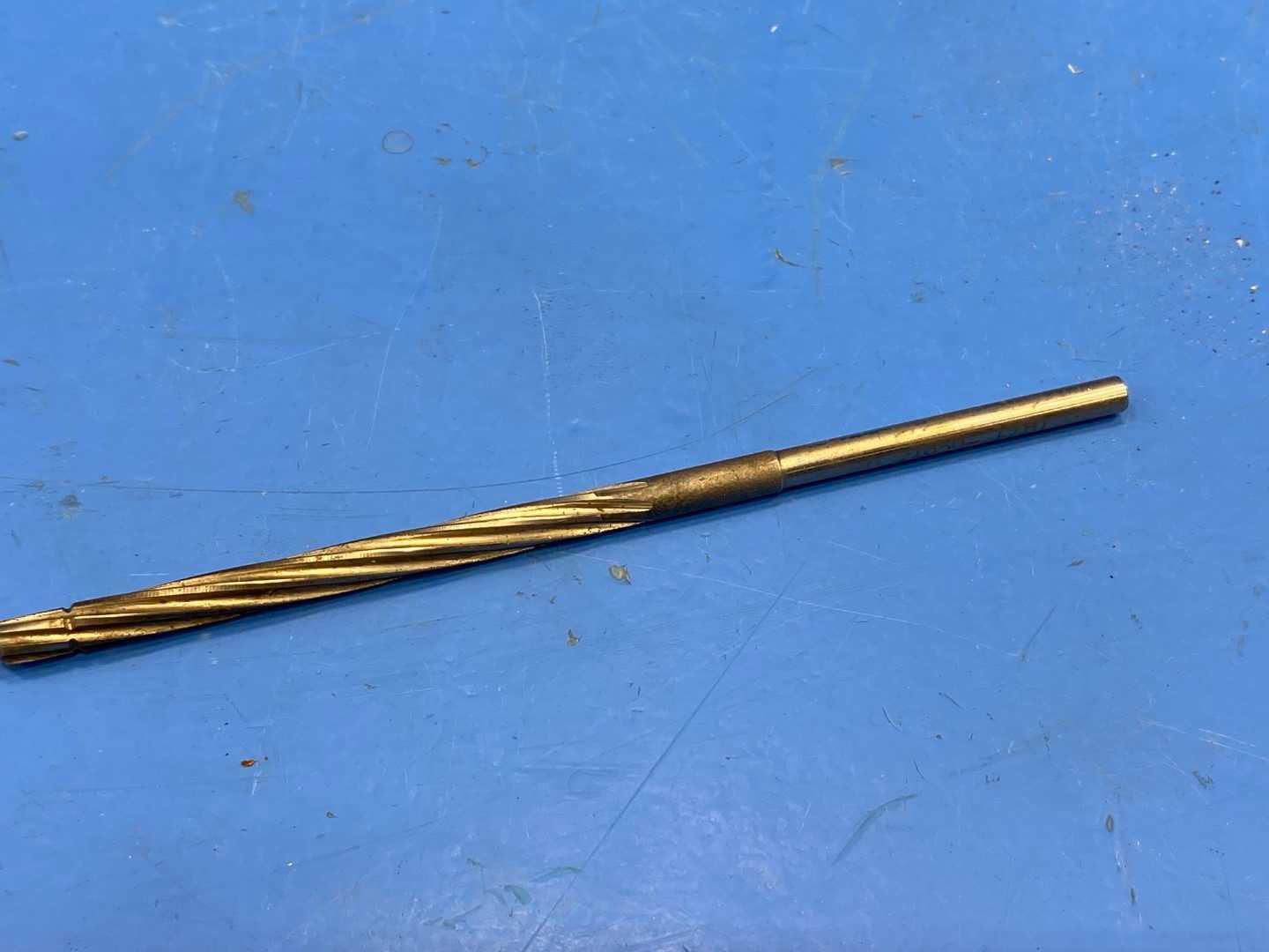 HSS Piloted Reamer .1850" x .1710 Pilot, TiN Coated, Appears Unused Machine Reamer