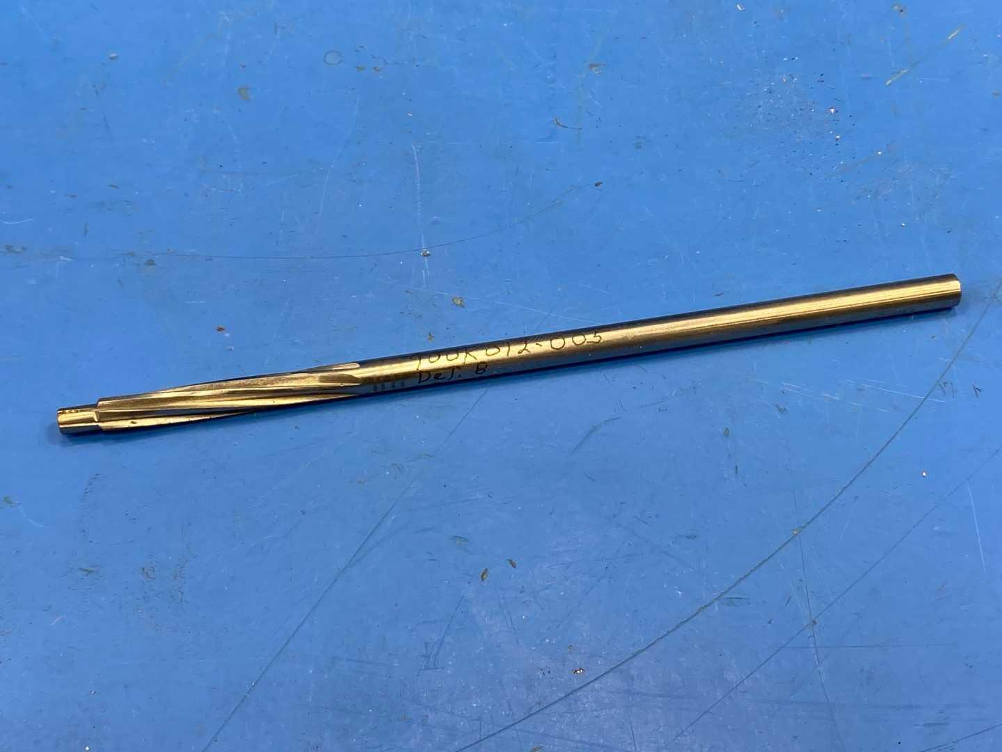 HSS Piloted Reamer .2344" O.D. TiN Coated x 6" Long, IDX 6723065, Appears Unused