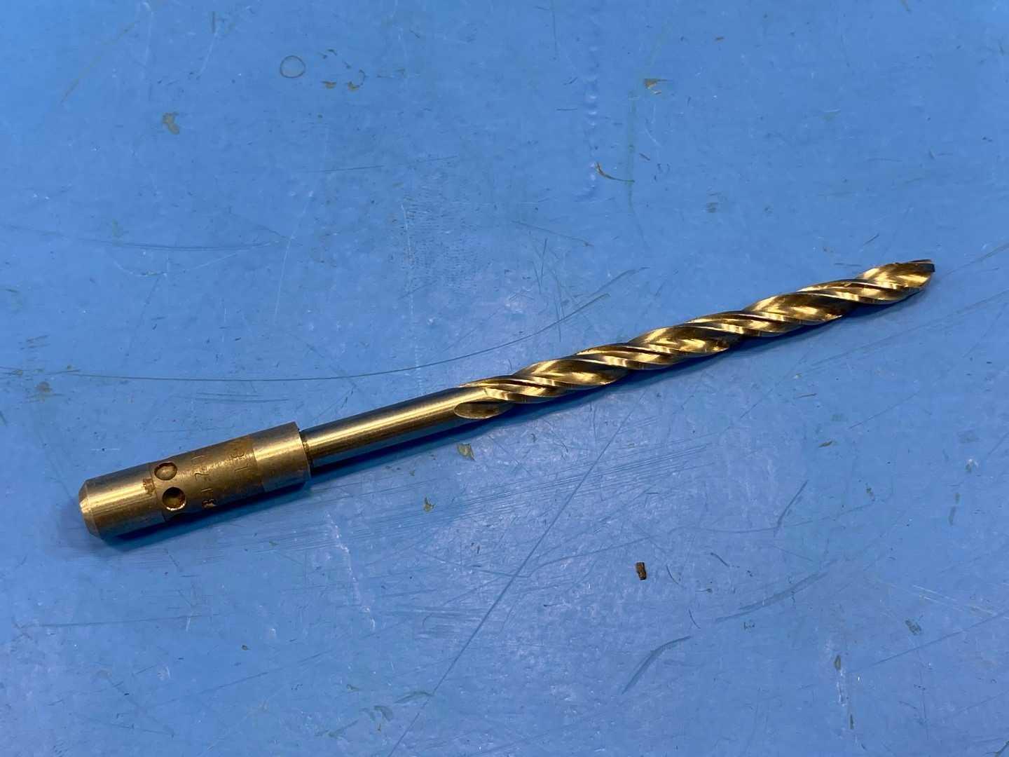 Cobalt Parabolic Flute Drill Reamer .1840" TiN Coated x 4-3/4" Long, Guhring 199, Appears Unused