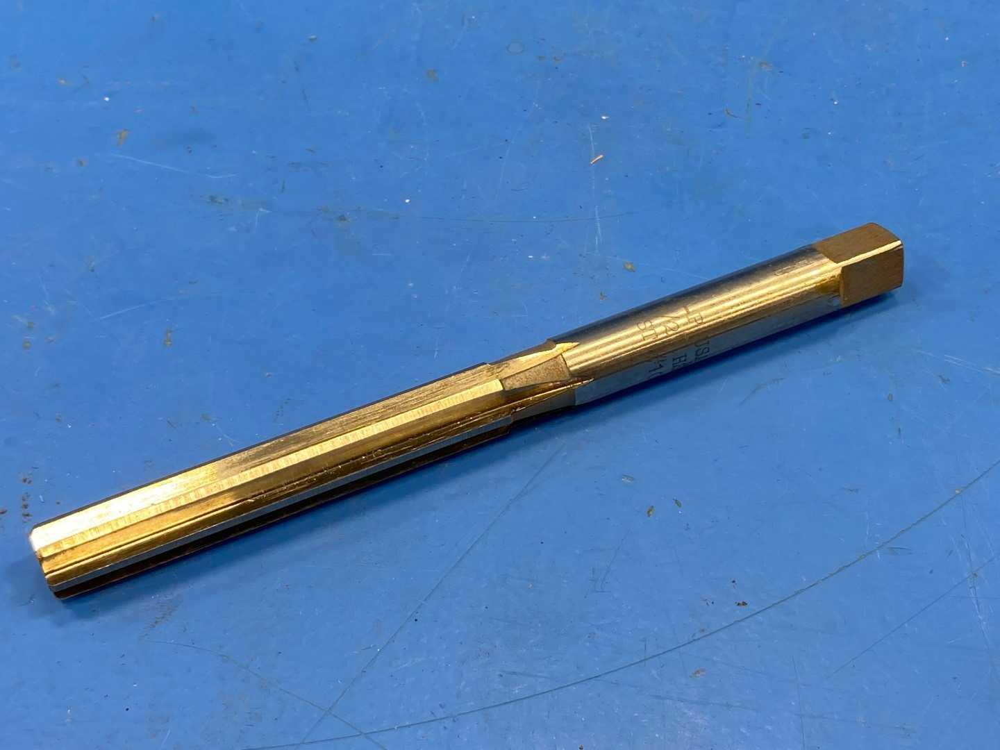 HSS Chucking Reamer 1/2" .500 Diameter x 5-3/4" Long, USA, Used Machine Reamer