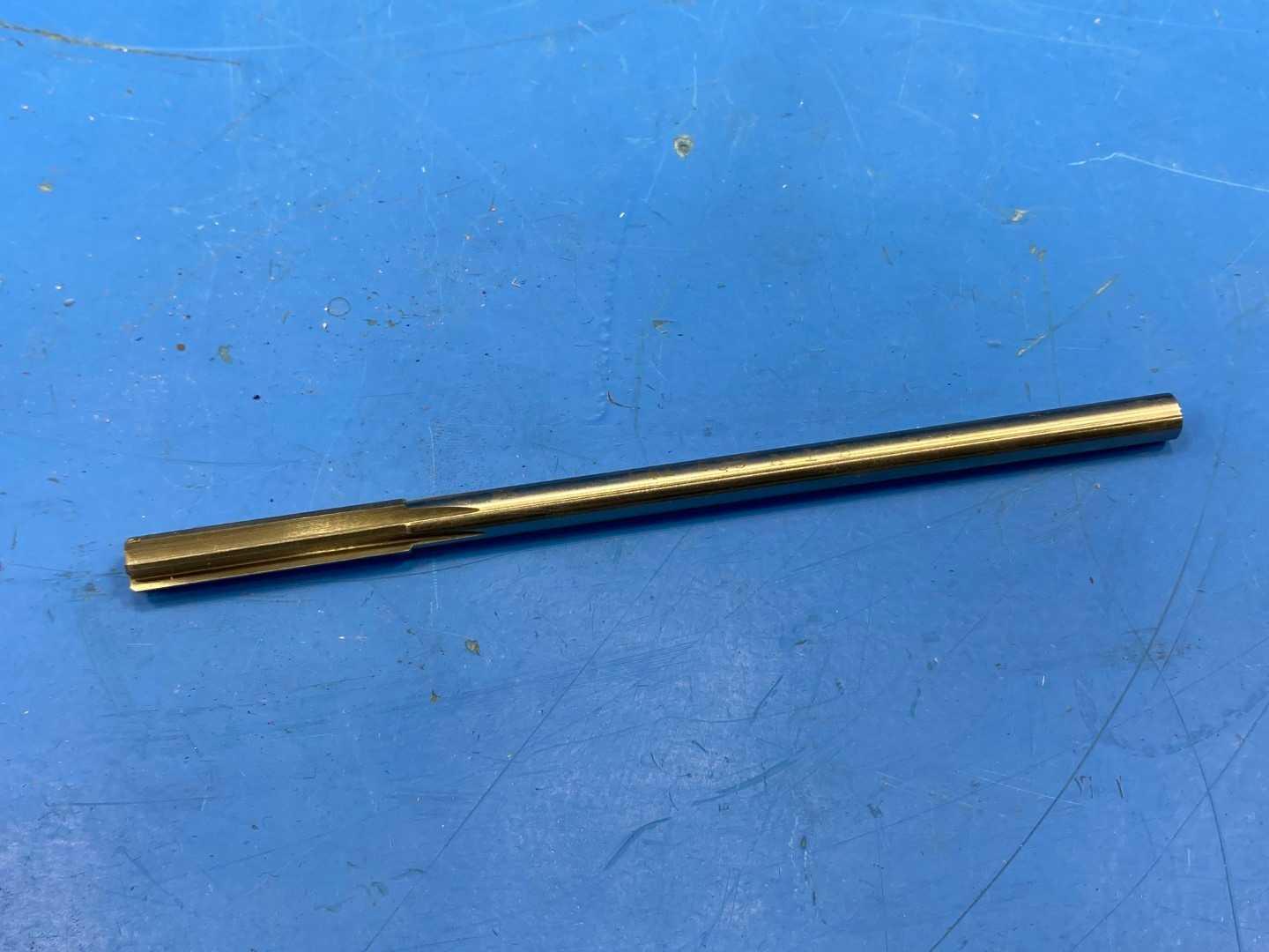 HSS Chucking Reamer .3390" Straight Flute TiN Coated x 6" Long, Cleveland, Appears Unused
