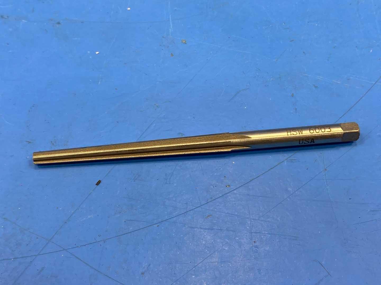 HSS Hand Reamer .235" Square Shank, Spiral Flute x 5-3/4" Long, Butterfield #1 HSW6003, Appears Unused