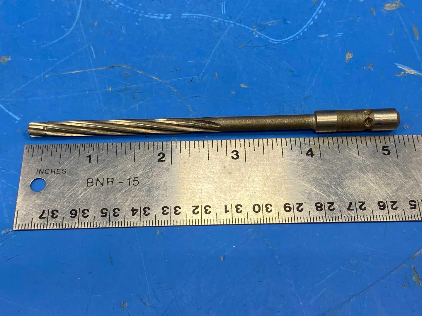 HSS Reamer .216" Diameter x 5" Long, Used Machine Reamer