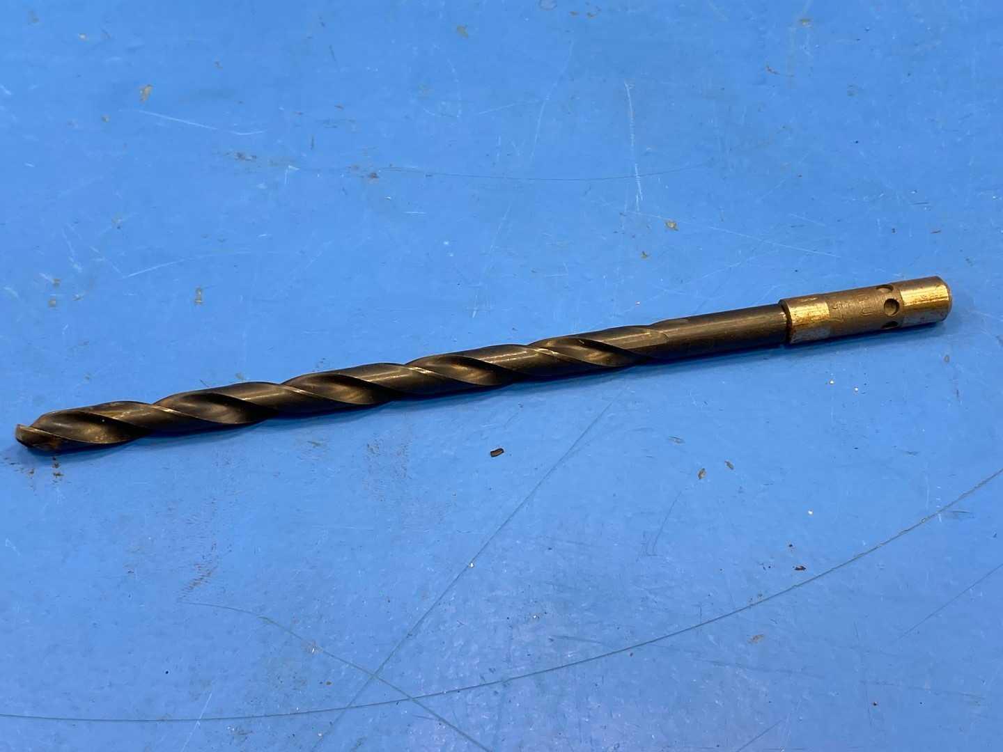 HSS Piloted Drill Reamer .2570" w/ Coolant Holes, Spiral Flute Black Oxide x 6" Long