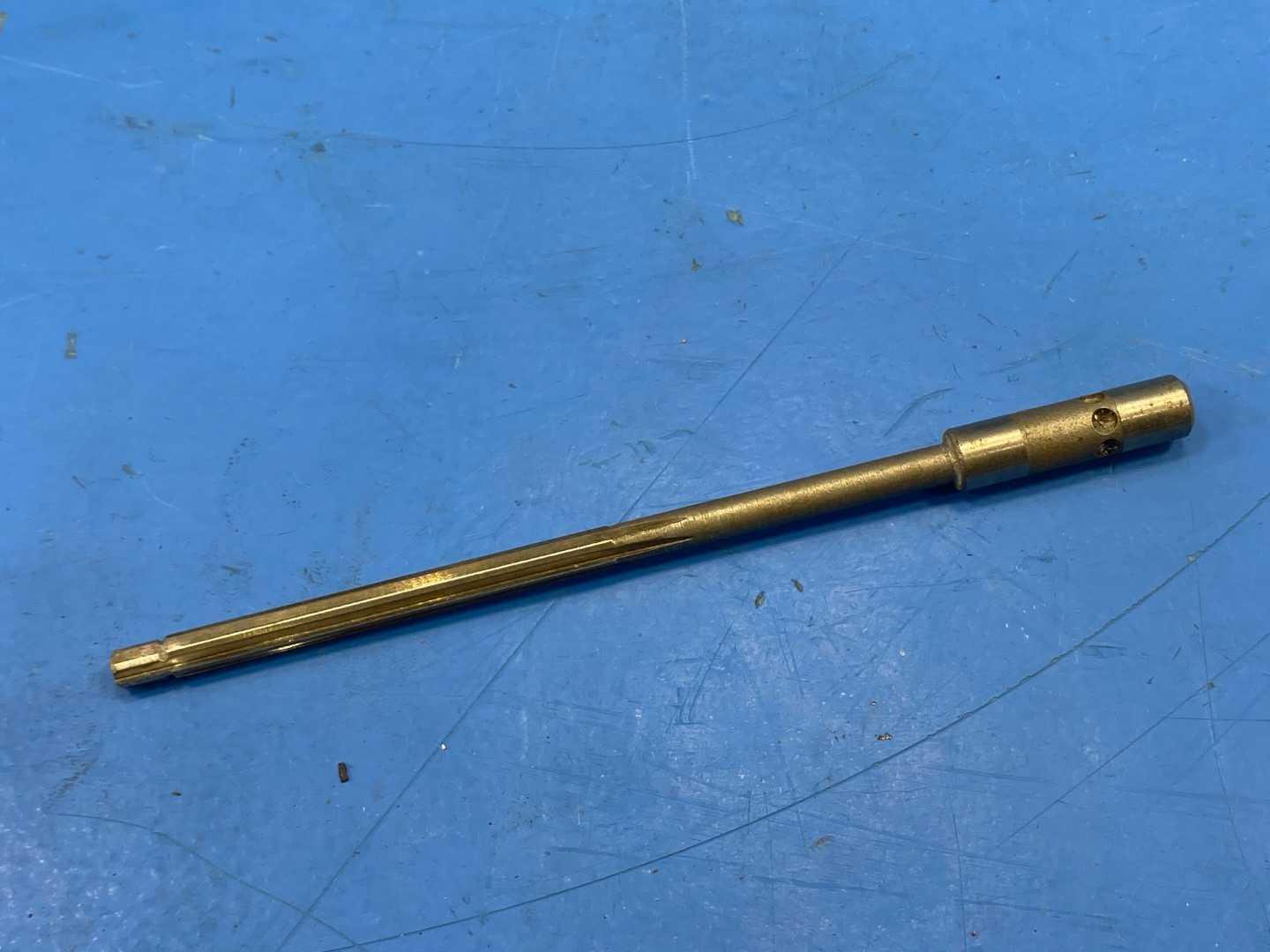HSS Reamer .185" Diameter, TiN Coated Spiral Flute x 4-1/2" Long, Appears Unused