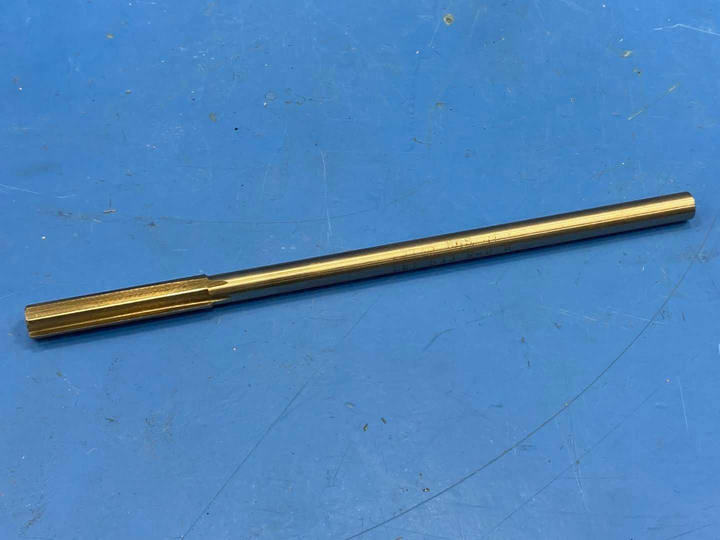 HSS Piloted Reamer .533" x .413 Pilot, Spiral Flute, L&I 533 B-4B, Appears Unused