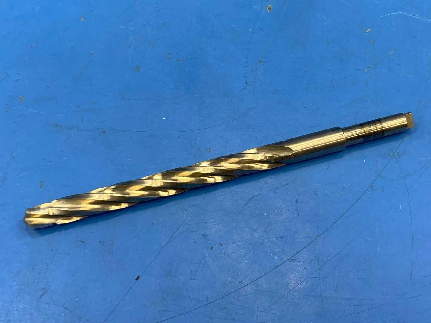 HSS Piloted Reamer .484" x .365 Pilot, Spiral Flute x 7" Long, Appears Unused Machine Reamer