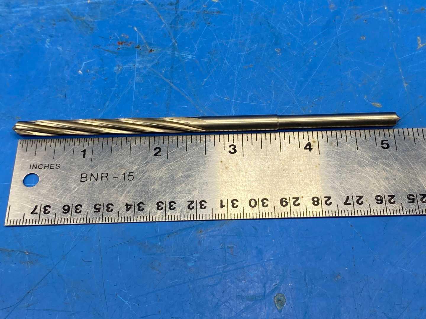 HSS Piloted Reamer .2157" x .1976 Pilot x 4-1/2" Long, Appears Unused Machine Reamer