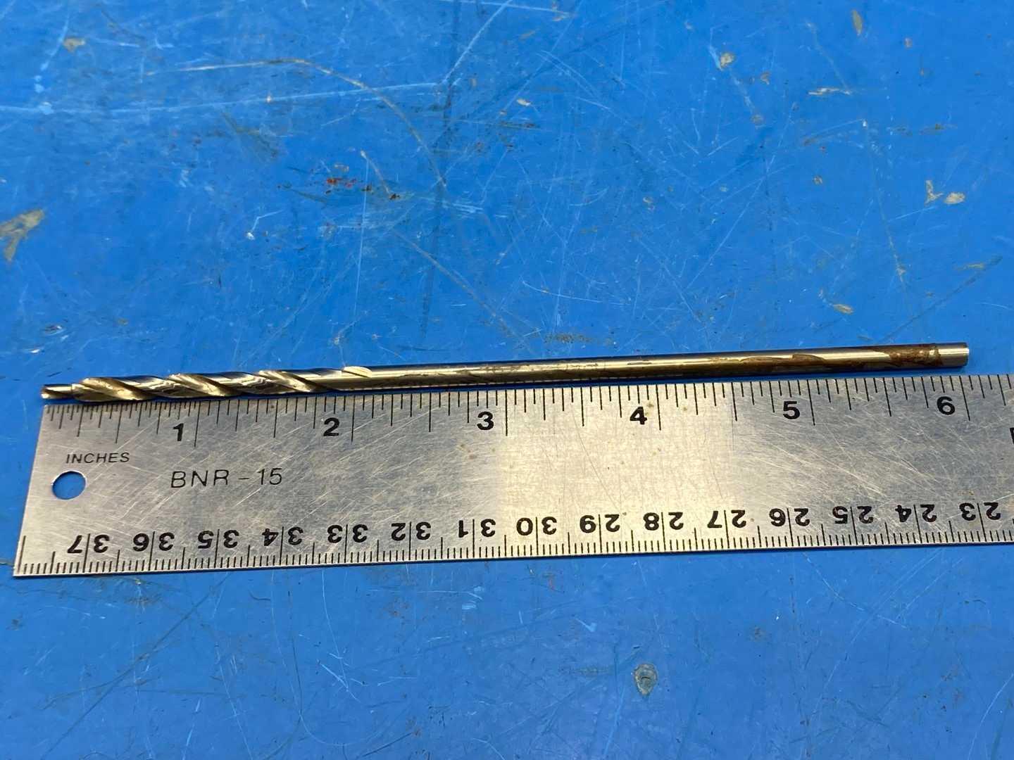 HSS Reamer .0980" Diameter x 6" Long, Used Small-Bore Machine Reamer