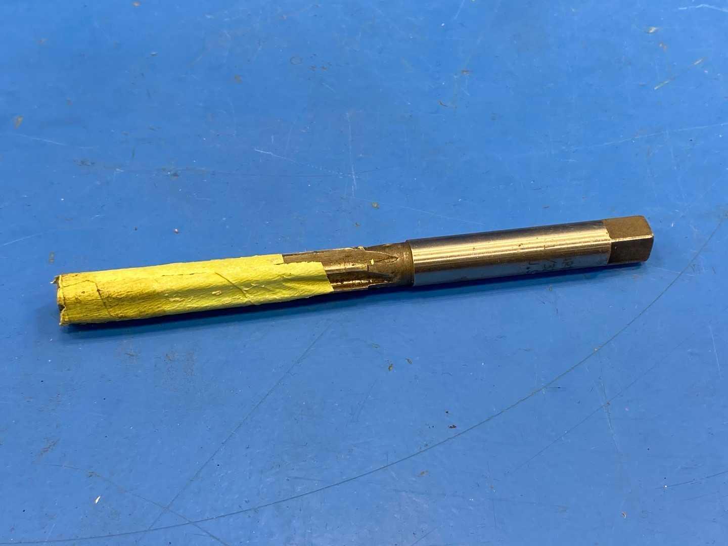 HSS Hand Reamer 15/32" .4688 Square Shank x 5" Long, Appears Unused Machine Reamer