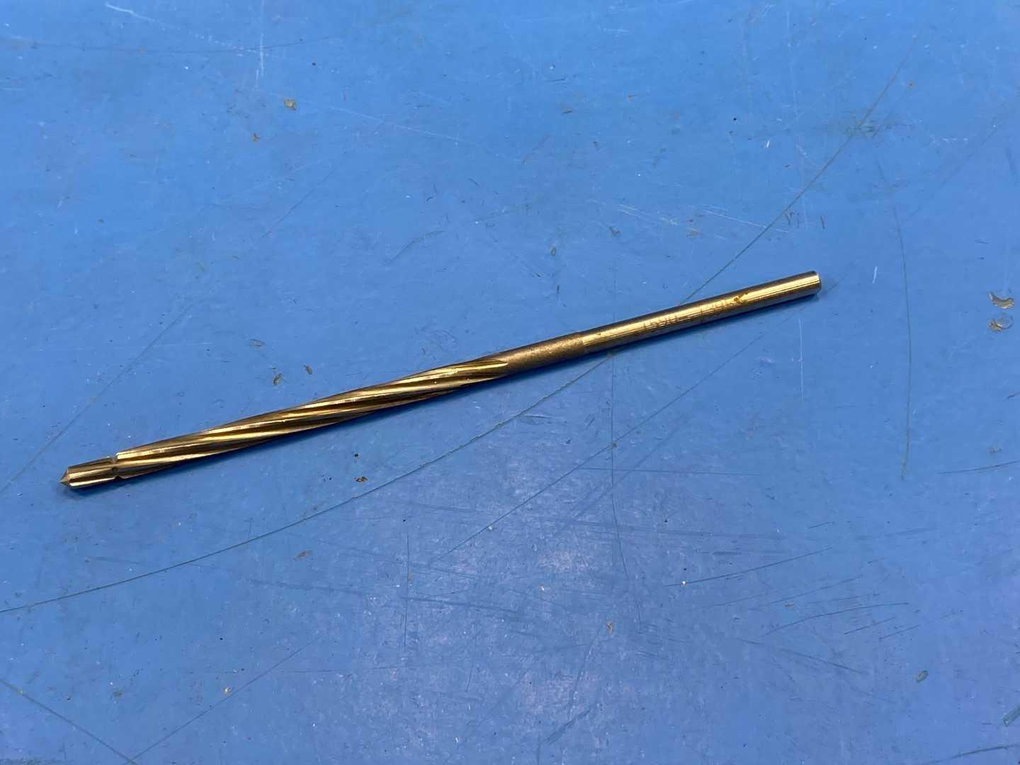 HSS Piloted Reamer .1590" x .203 Pilot, TiN Coated x USA, Appears Unused Machine Reamer