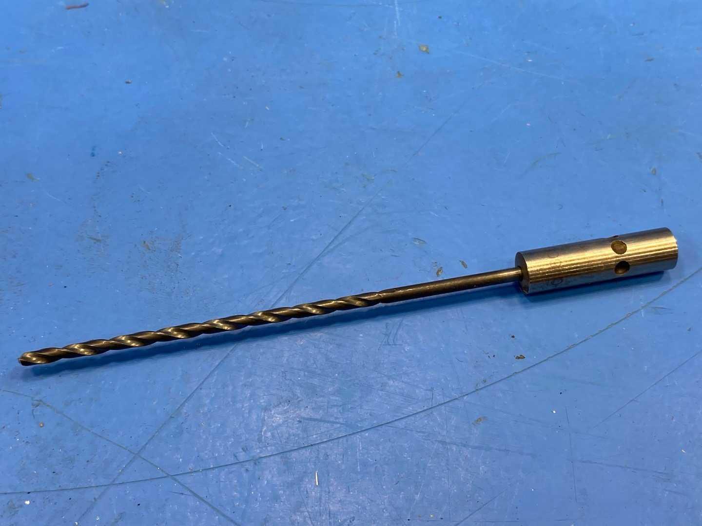 HSS Drill Reamer .0965" Diameter Piloted x 4-5/8" Long, Used Small-Bore Machine Reamer